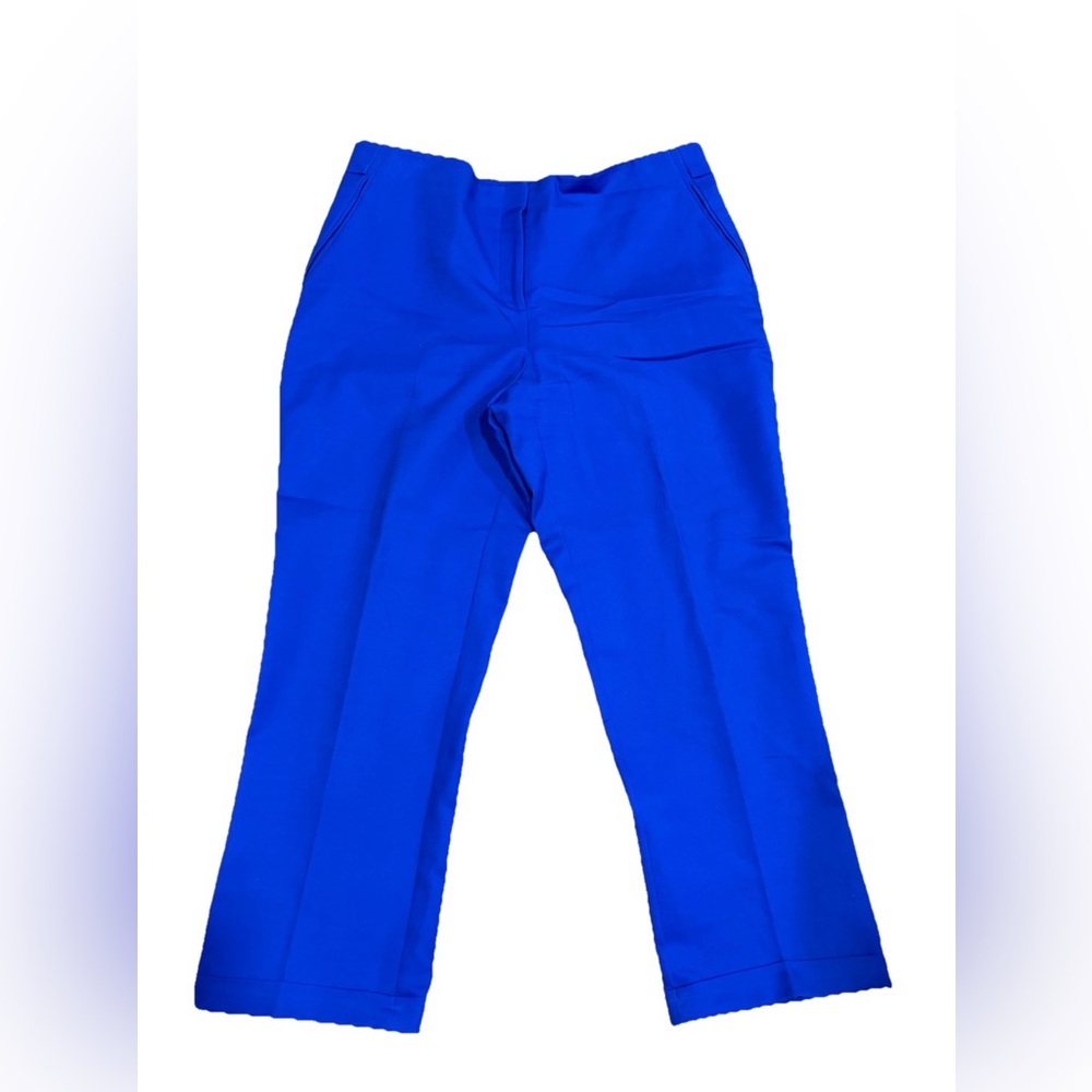 Chicos So Slimming Smooth Stretch Crop Pants Size 1 Royal Blue US Size 8 Medium